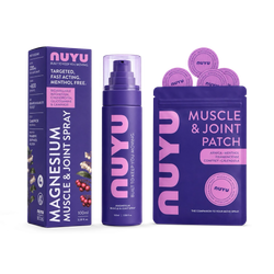 NUYU Magnesium Muscle & Joint Spray with 30 Movement Patches + Audio Magnesium Playlists