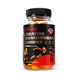 Careleaf Sugar-Free 3000mg Creatine Monohydrate Gummies Orange+Lemon Flavor 60 Gummies