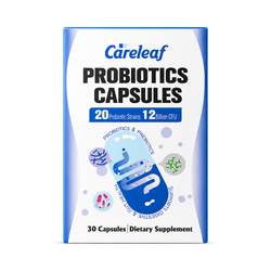 Careleaf Daily Probiotics with Prebiotics Capsules 12Billion CFU 20 Strains 30 Capsules