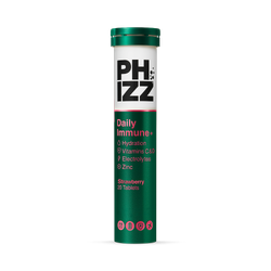 Phizz Daily Immune+ Effervescent Tablets Strawberry 20 Tablets