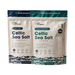 Feel Complete Celtic Sea Salt (Fine + Ultra Fine Bundle) No Need To Grind - Organic Approved - 800g
