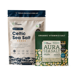 Feel Complete Celtic Sea Salt 800g (+ Organic Wild Garlic Aura Sea Salt) Bundle Offer