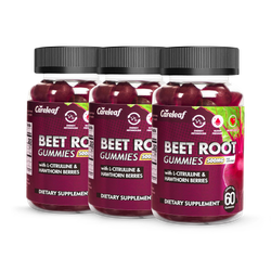 Careleaf Sugar-Free Beetroot Gummies Peach Flavour 3 x 60 Gummies