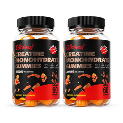 Careleaf Sugar-Free 3000mg Creatine Monohydrate Gummies Orange+Lemon Flavor 2 x 60 Gummies