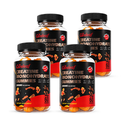 Careleaf Sugar-Free 3000mg Creatine Monohydrate Gummies Orange+Lemon Flavor 4 x 60 Gummies