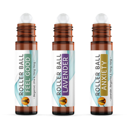 3pk Roller Ball Gift Set - Feel Good Aromatherapy Roll On Essential Oil - 10ml