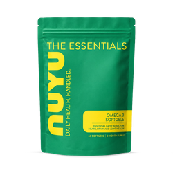 NUYU Omega 3 Fish Oil 1000mg with EPA & DHA 60 Softgels