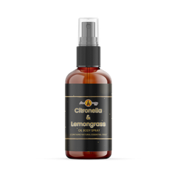 Citronella & Lemongrass Oil Pump Body Spray - Natural Repellent Spray - 10ml
