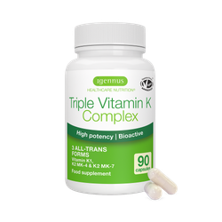 High Strength Vitamin K Complex 2700 mcg, Vitamin K1 & K2 (MK-4 & MK-7), Clean Label, 90 Capsules