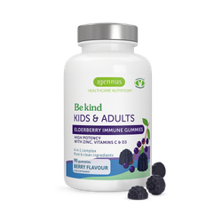 High Strength Elderberry Immune Gummies, 4-in-1 Complex with C, D3 & Zinc, for Kids and Adults, 90 Gummies