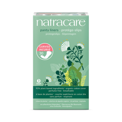 Natracare Panty Liners 30 Count | Curved | Pack of 1