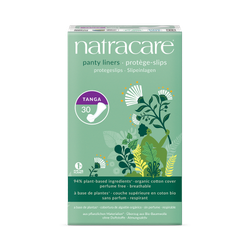 Natracare Panty Liners 30 Count | Tanga Style for G-String and Thongs | Pack of 1