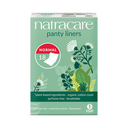 Natracare Panty Liners 18 Count | Individually Wrapped | Regular Length | Pack of 1