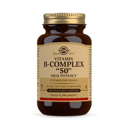 Solgar Vitamin B-Complex "50" High Potency Vegetable 100 Capsules