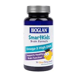 Bioglan SmartKids Brain Formula Omega-3 30 Chewable Capsules