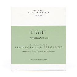 AromaWorks Light Range Candle Lemongrass & Bergamot (30cl)