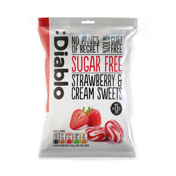 Diablo Sugar Free Strawberry & Cream Sweets 75g