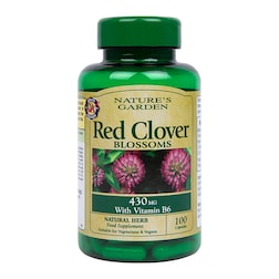 Nature's Garden Red Clover Blossoms with Vitamin B6 430mg 100 Capsules