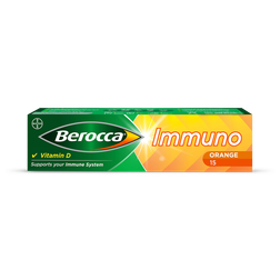 Berocca Immuno Effervescent Tablets Orange 15 Tablets