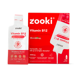 Zooki Liposomal Vitamin B12 2500mcg Strawberry 2500 mcg 30 Sachets