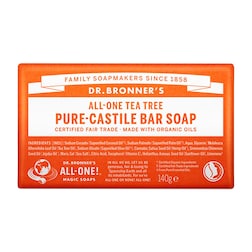 Dr Bronner All-One Tea Tree Pure-Castile Bar Soap 140g