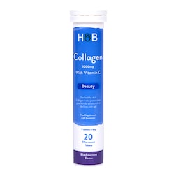 Holland & Barrett Bovine Collagen  Blackcurrant Effervescent 20 Tablets 1000mg