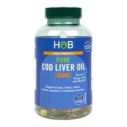 Holland & Barrett Pure Cod Liver Oil 1000mg 120 Capsules