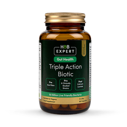 H&B Expert Triple Action Biotic Gut Formula 60 Capsules