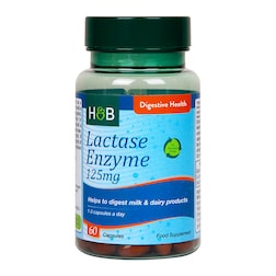 Holland & Barrett Lactase Enzyme 125mg 60 Capsules