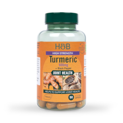 Holland & Barrett High Strength Turmeric 600mg with Black Pepper 90 Capsules