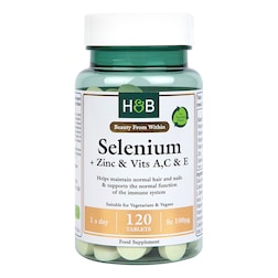 Holland & Barrett Selenium + Zinc & Vits A, C & E 120 Tablets