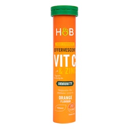 Holland & Barrett High Strength Effervescent Vit C & Zinc Orange Flavour 20 Tablets