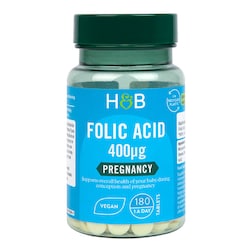 Holland & Barrett Folic Acid 400ug 180 Tablets