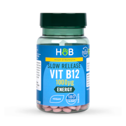 Holland & Barrett High Strength Slow Release Vitamin B12 1000ug 180 Tablets