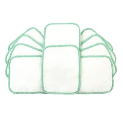 TotsBots Double-sided Reusable Wipes - White 10 pack