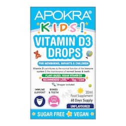 APOKRA Kids Vegan Vitamin D3 Drops 30ml