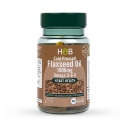 Holland & Barrett Vegan Flaxseed Triple Omega 3-6-9 Oil 60 Capsules
