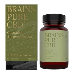 Pure CBD + Ashwagandha 28 Capsules | Brains