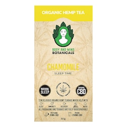 Body & Mind Botanicals CBD Hemp Tea Chamomile 10 Tea Bags