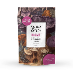 Grass & Co. BIOME Chaga Mushrooms Powder with Turmeric + Ginger 100g