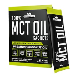 Natures Aid 100% MCT Premium Quality 100% Coconut Oil Sachets 15 x 15ml