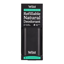 WILD Black Case Fresh Cotton & Sea Salt Deodorant Starter Pack