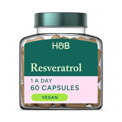 Holland & Barrett Resveratrol 225mg with Red Wine Extract 10mg 60 Capsules