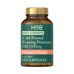 Holland & Barrett High Strength Cold Pressed Evening Primrose Oil 1500mg 120 Capsules