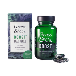 Grass & Co BOOST Sea Greens Algae Omega-3 for Men 30 Vegan Capsules