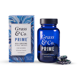 Grass & Co PRIME Sea Greens Algae Omega-3 for Women 30 Vegan Capsules