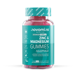 Novomins ZMA Zinc, Magnesium & Vitamin B6 Strawberry Flavoured 60 Gummies