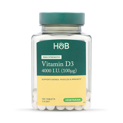 Holland & Barrett Vitamin D3 4000 I.U. 100ug 120 Tablets