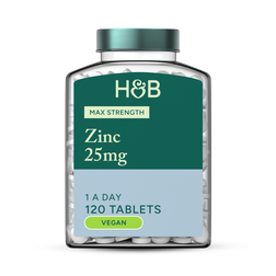 Holland & Barrett Zinc 25mg 120 Tablets