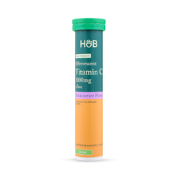 Holland & Barrett High Strength Effervescent Vit C & Zinc Blackcurrant Flavour 20 Effervescent Tablets